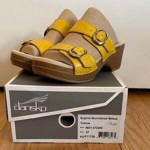Dansko Yellow Buckle Sandals